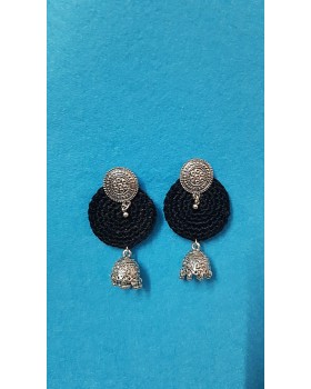 Happy Threads Crochet Earrings-Black Happy Threads Crochet Earrings-Black
